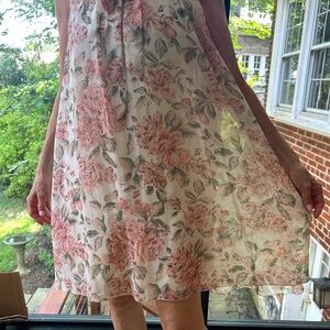 Floral, ethereal, swing dress